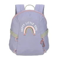 Çantë shpine për fëmijë Lässig Tiny Backpack Outdoor Rainbow, poliestër i ricikluar, e papërshkueshme nga uji, lejla pastel