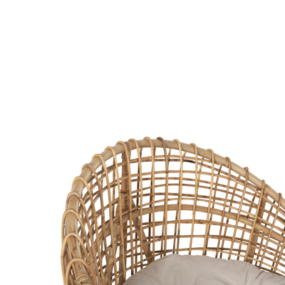 Kolltuk rattan natyral 103×92×81 cm (HM9814), bardhë