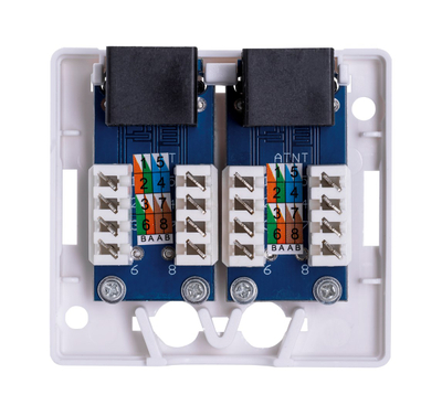 Prizë rrjeti Lanberg OU6-0002-W, CAT6, 2 porta RJ45, e bardhë