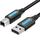 Kabllo USB Vention COQBD, USB A në USB B, 0.5 m, e zezë