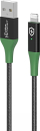 Kabllo USB MicroConnect Smart Charge USB A në Lightning, 1 m, tekstil, jeshile e zezë