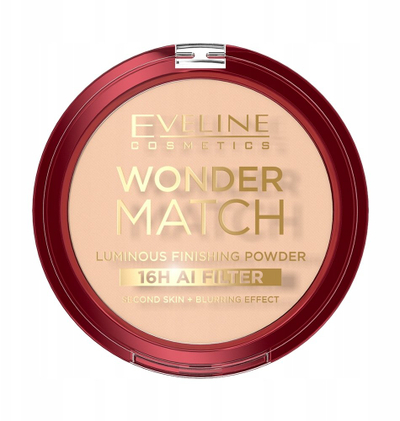 Pudër kompakte Eveline Cosmetics Wonder Match, 7g, efekt ndriçues, bezhë