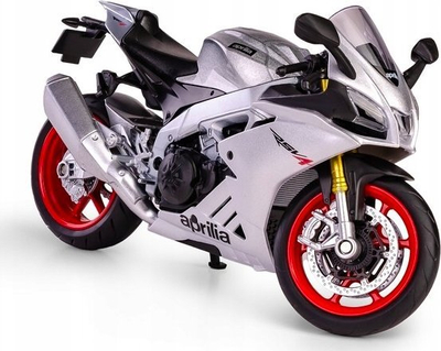 Model motori Daff RMZ Aprilia RSV4 RR 2020, shkalla 1:12, argjend