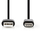 Kabllo Nedis USB 2.0 USB A në USB C, 3 m, 15 W, i zi