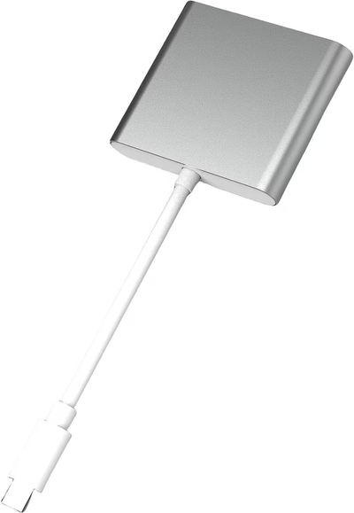 Adapter multimedia Platinet 3në1 46241, USB-C PD 100W, HDMI 4K, gri