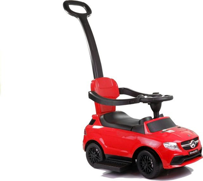 Makinë lodër shtytëse Mercedes 3288, 3 në 1, timon me muzikë, e kuqe
