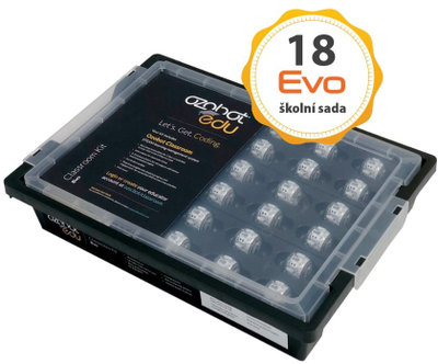 Set robotik edukativ Ozobot Evo School Set, 18 copë, për klas, gri