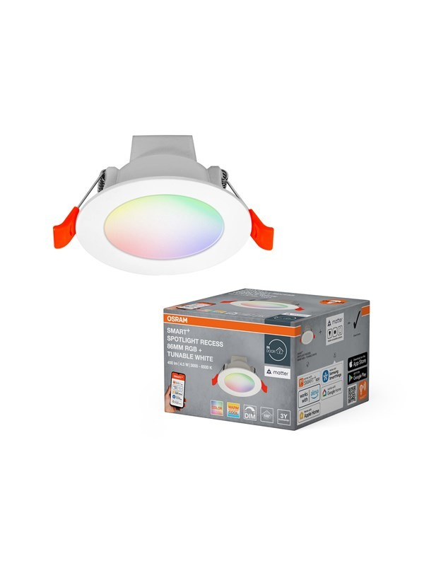 Spot LED inteligjent Osram SMART+ Spot, 4.5W, RGB CCT 300lm, i bardhë