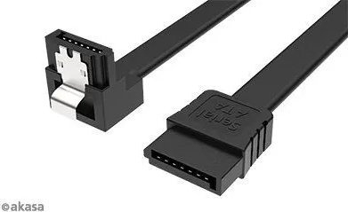 Kabllo SATA Akasa AK-CBSA09-05BK, SATA në SATA, 0.5m, i zi