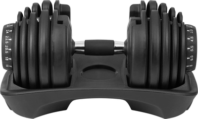 Хантерл со рачка REBEL ACTIVE, 24 kg, прилагодлив, од сиво леано железо, црна боја