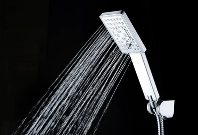 Рачен туш Jimjim R Hand Shower, квадратна форма, хромиран финиш, сребрена