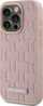 Mbrojtëse telefoni Karl Lagerfeld Monogram MagSafe për iPhone 15 Pro Max, lëkurë PU, rozë