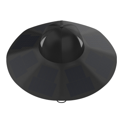 Kapelë dielli EcoFlow Power Hat L XL, karikim diellor USB, IP65, e zezë