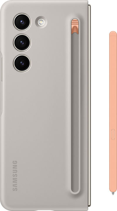 Mbulesë telefoni Samsung EF-OF94PCUEGWW, Slim S Pen Case për Galaxy Z Fold5, ngjyrë rërë
