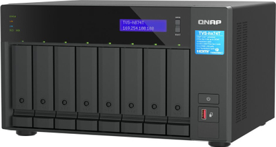 Server skedarësh Qnap TVS h874T, Intel Core i7, 32GB RAM, gri