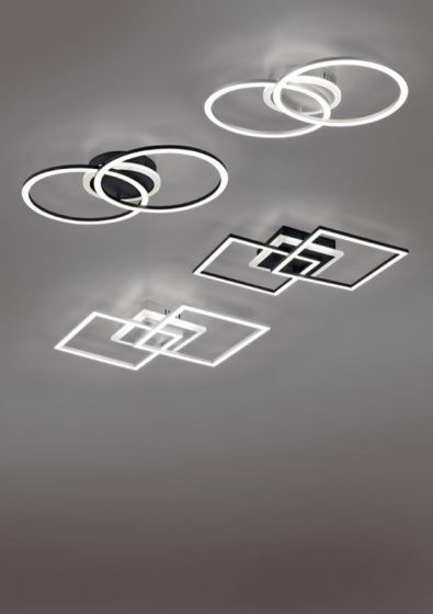 Llambë tavanore Veni Design, LED i integruar, zbehje 3 nivele, e zezë