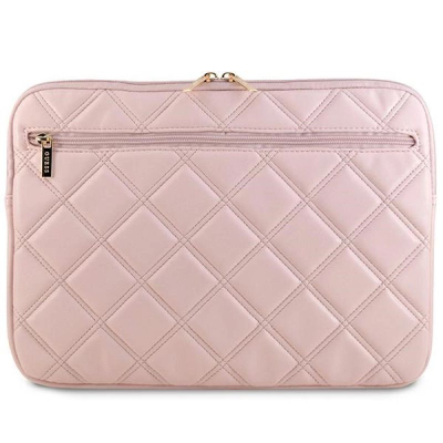 Mbajtëse notebook Guess PU Quilted, 13/14", pambuktare, rozë