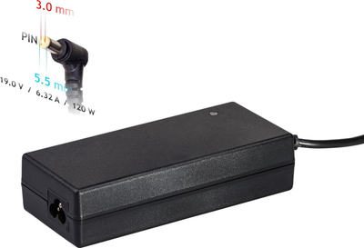 Karikues laptopi Akyga AK-ND-56, 120W, 19V 6.3A, i zi