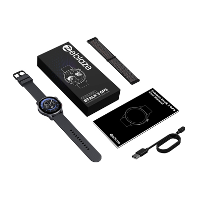 Smartwatch Zeblaze Btalk 3 GPS, ekran 1.43" AMOLED, thirrje telefonike, gri e errët