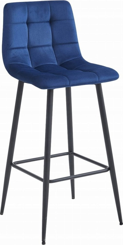 Set karrigesh bar Oskar Arceto, 3 copë, kadife navy, këmbë të zeza