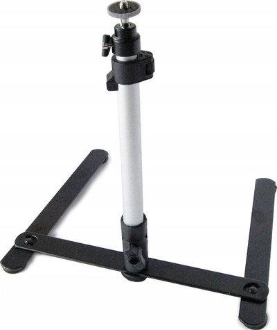 Tripod tavoline Massa Tripod Table, i gjatë rreth 45 cm, me kokë 3D, ngjyrë e zezë