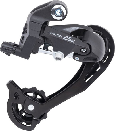 Заден менувач Microshift M26CL, 7 8 брзини, долг кафез, црн