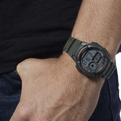 Orë dore Casio AE-1000W-3A, e gjelbër