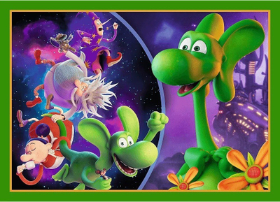 Puzzle Trefl Curious Diplodocus Dragon 4 në 1, set me 4 puzzle, shumëngjyrësh
