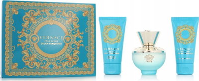 Set parfum Versace Dylan Turquoise pour Femme, EDT 50ml, xhel dushi dhe body gel