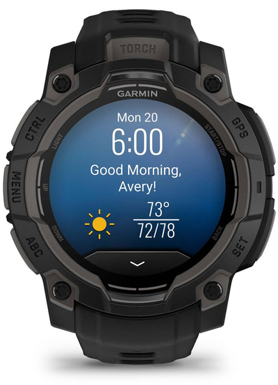 Garmin Instinct 3 GPS паметен часовник, 45 mm, AMOLED, црн