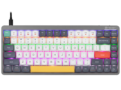 Tastierë mekanike Gaming Tracer FINA 84, USB, RGB, e bardhë