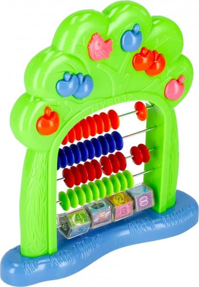 Abakus plastik Mega Creative 502466, me bazë, shumëngjyrësh