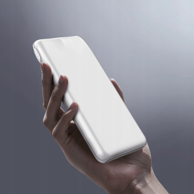 Powerbank Platinet 10000mAh, 12W, 2x USB C 1x USB A, i bardhë