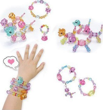 Set lodër WOOPIE Magic Beads, për bojrimin e byzylykëve, rruaza shumëngjyrëshe