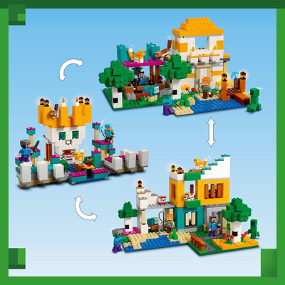 Set lojrash LEGO Minecraft The Crafting Box 4.0, 21249, 605 copa, për kalamoj 8+