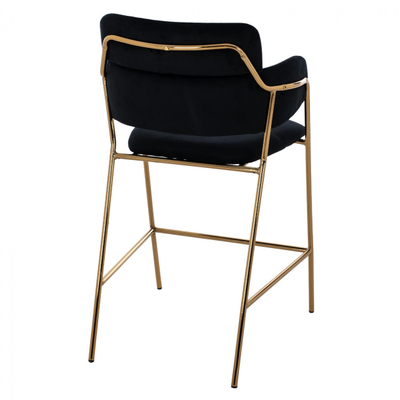 Stol velvet + metal 54×58×95 cm (HM8735.04), zezë/ ari