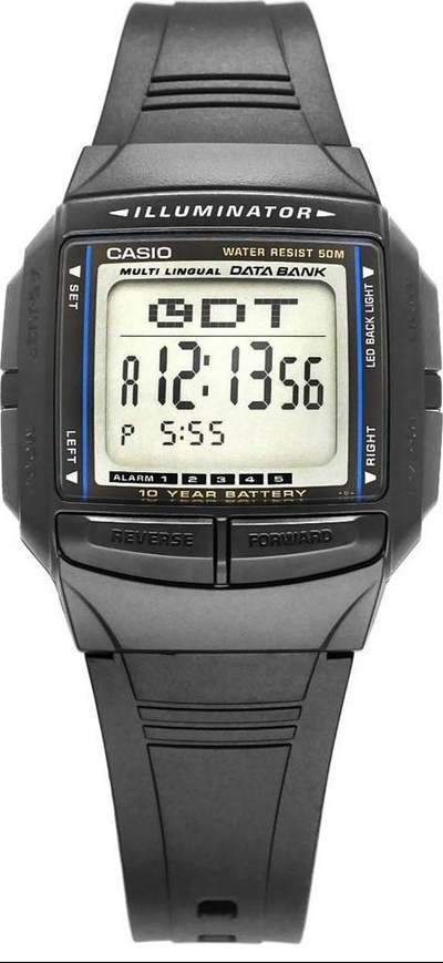 Orë dore Casio Vintage DB-36-1AVDF, digjitale, rezistente ndaj ujit, e zezë