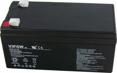 Bateri plumbi VIPOW LP3.3-12, 12V, 3.3Ah, e zezë