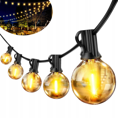 Drita dekorative diellore Elight ELIG SBL 3M10P TR, 3.5m, 10 llamba LED G40, transparente