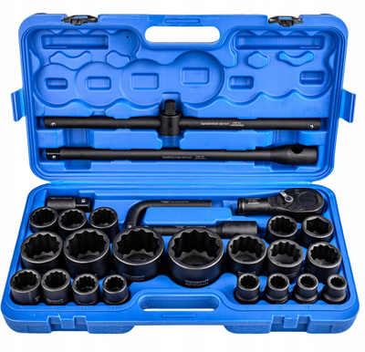 Set çelësa goditës Tir, 3/4", 26 copa, në kuti