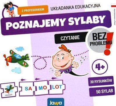 Loja edukative JAWA Getting to Know Syllables with the Professor, puzzle me rrokje, për kalamaj 4+