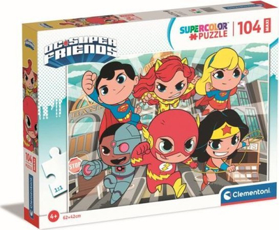 Puzzle Clementoni Maxi Super Kolor DC Superfriends, 104 copë