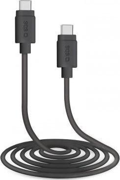 Kabllo USB SBS Mobile, USB-C - USB-C, 1.5m, e zezë