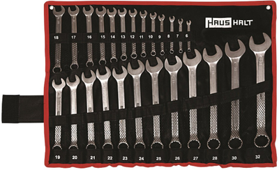 Set çelësa kombinim Haushalt, 25 copë, për shpi, ngjyrë argjendtë