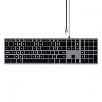Tastierë Satechi Slim W3 USB-C Backlit - US, e hirtë