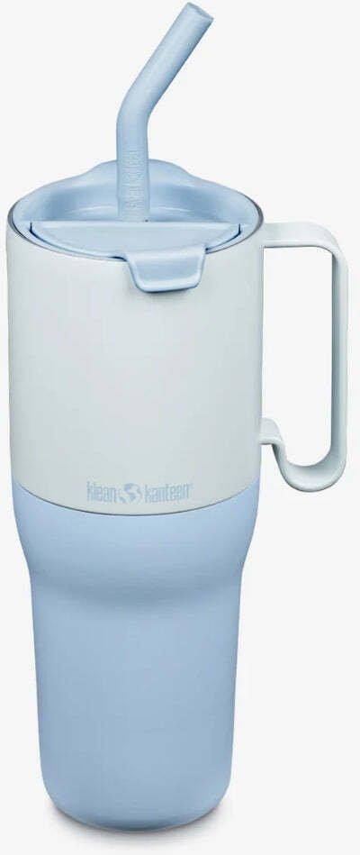 Gotë termike Klean Kanteen Rise 36oz, çelik inox, me kapak dhe pipë, blu e çelët