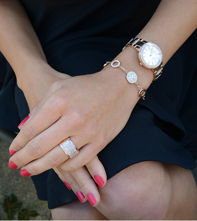 Fossil Mosaic Mother-of-Pearl Rose Gold Нараквица
