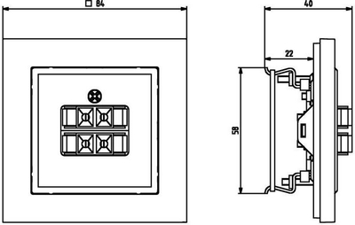 Prizë dyfishe altoparlanti Ospel Sonata GG-2R/m/33, 0.75mm², black metallic