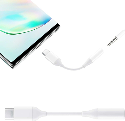 Kabllo audio Samsung EE-UC10JUWEGUS, adapter USB, i bardh