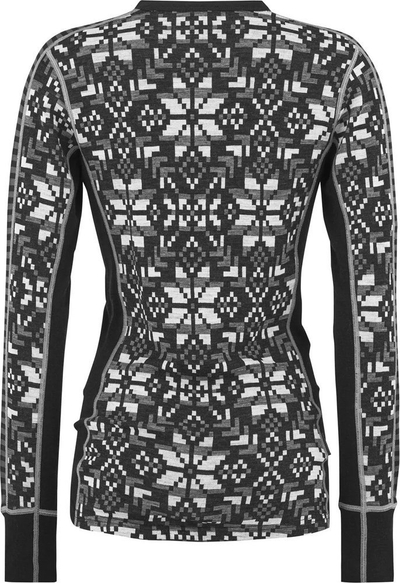 Bluzë termike Kari Traa Else LS W, 100% merino, për goca, gri me të zezë